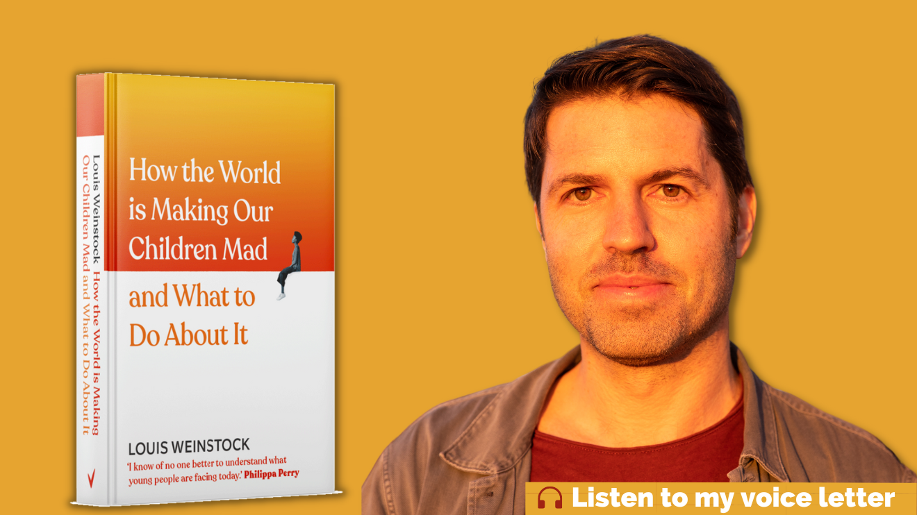 Image of the book "How the world is making our children mad and what to do about it" and author Louis Weinstock